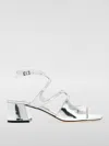 Jimmy Choo Sandali Azilia 45 In Pelle Metallizzata In Silber
