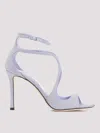 Jimmy Choo Azia 95 Leather Sandals In Violet
