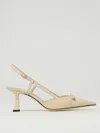 Jimmy Choo Camila Pink Slingback Pumps With Medium Heel In Leather Woman In Neutral