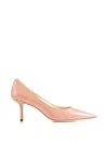 Jimmy Choo 85mm Pointed-toe Patent-leather Pumps In Pink