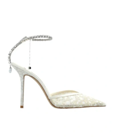 Jimmy Choo Shoes Saeda 100 Gbg-silver White Crystal