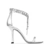 Jimmy Choo 100mm Verity Sandals In Silver