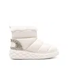 Jimmy Choo 30mm Xan Shearling Snow Boots In White