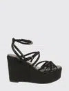 Jimmy Choo Sophisticated Woven Design Pumps With Adjustable Ankle Strap In Black