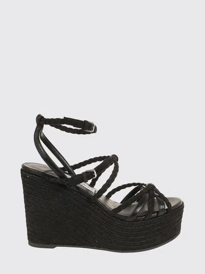 JIMMY CHOO JIMMY CHOO NYRA WEDGE SANDAL IN WOVEN SUEDE AND LEATHER,I22541002