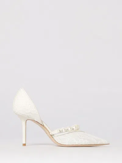 Jimmy Choo Bridal Aurelie Embellished Leather Pumps In White