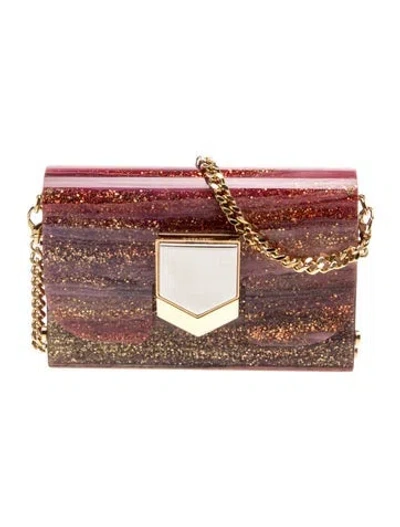 Pre-owned Jimmy Choo Shoulder Bag In Burgundy