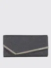 Jimmy Choo Structured Leather Clutch With Metallic Accent