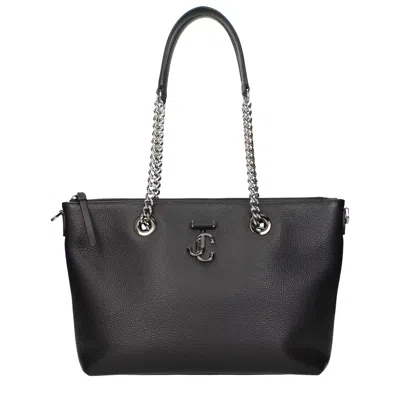 Jimmy Choo Shoulder Bags For Women Black Leather