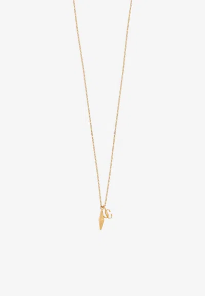 Jimmy Choo Signature Jc Chain Necklace In Gold