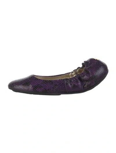 Pre-owned Jimmy Choo Signature Logo Leather Ballet Flats In Multi