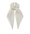Jimmy Choo Silk-blend Monogram Scarf In Ivory