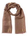 Jimmy Choo Silk-blend Scarf In Brown