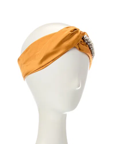 Jimmy Choo Silk Headband In Orange