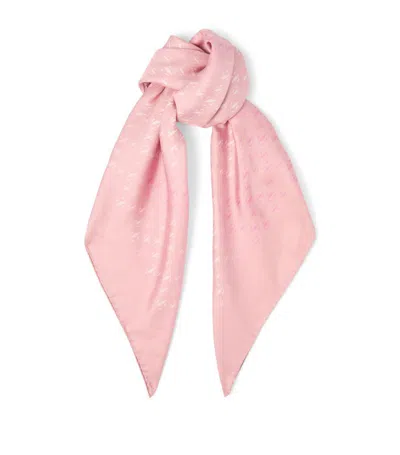 Jimmy Choo Silk Reta Scarf In Pink