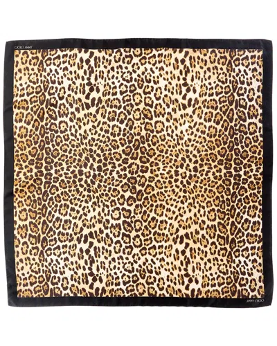 Jimmy Choo Silk Scarf In Black