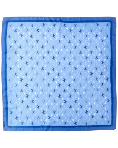 Jimmy Choo Silk Scarf In Blue