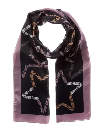 Jimmy Choo Silk Scarf In Animal Print