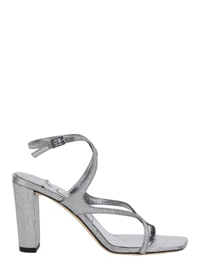 JIMMY CHOO SILVER AZIE HEELS