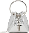 Jimmy Choo Bon Bon Bucket Bag In Silver