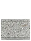 Jimmy Choo Womens Champagne Candy Glittered Clutch In Silver