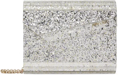 Jimmy Choo Silver Candy Clutch In Champagne