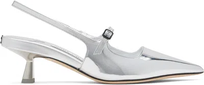 Jimmy Choo Silver Didi 45 Heels