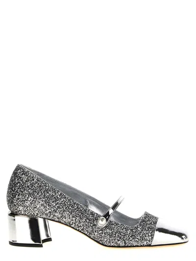 JIMMY CHOO SILVER ELISA PUMPS