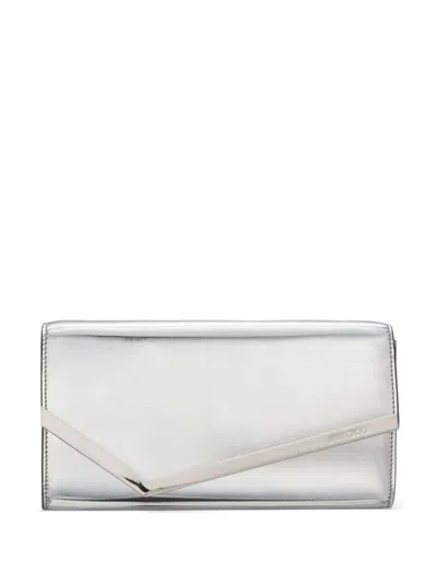Jimmy Choo Silver Emmie Clutch
