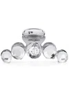 Jimmy Choo Silver-finish Crystal Claw Hair Clip Accessories In Silver