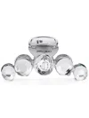 Jimmy Choo Silver-finish Crystal Claw Hair Clip Accessories In Metallic