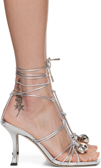 Jimmy Choo Silver Jemma 90 Heeled Sandals