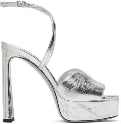 Jimmy Choo Silver Karli Platform 125 Heeled Sandals