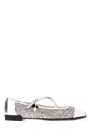Jimmy Choo Eleri Glitter-leather Ballet Flats In Metallic