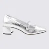 Jimmy Choo 45 Elisa Square Toe Pumps In Silver