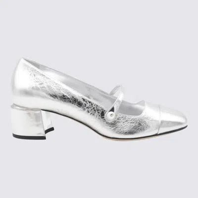 Jimmy Choo Silver Leather Elisa Pumps