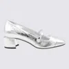 Jimmy Choo 45 Elisa Square Toe Pumps In Silver