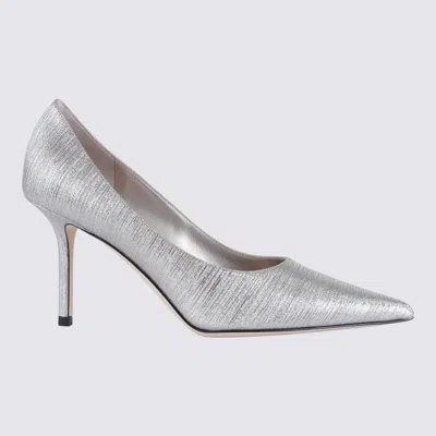 Jimmy Choo Silver Leather Pumps In Macaron