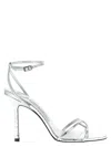 Jimmy Choo Silver Thin Strap High-heel Sandals In Silver