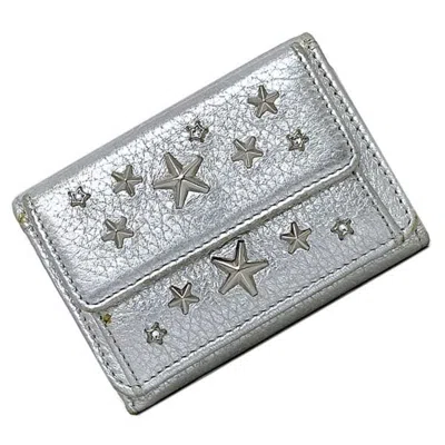 Pre-owned Jimmy Choo Silver Leather Wallet (tri-fold) ()