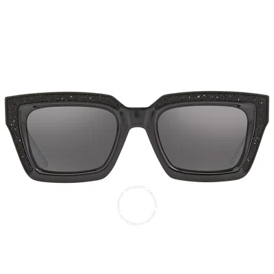 Jimmy Choo Silver Mirror Square Ladies Sunglasses Megs/s 0807/t4 51 In Black