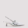Jimmy Choo 'didi 45' Gold Colored Pumps With Patent Finish In Silver