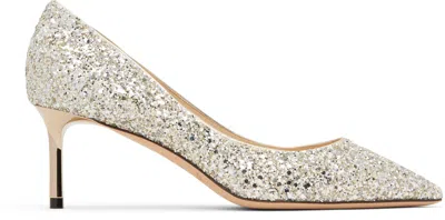 Jimmy Choo Silver Romy 60 Heels In Champagne