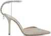 Jimmy Choo Embellished Pointed Toe Stiletto Heel Pumps In White