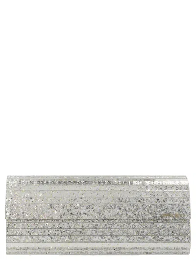 JIMMY CHOO SILVER SWEETIE CLUTCH