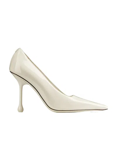 Jimmy Choo Sine-heeled And Shallow High Heels In White