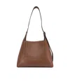 Jimmy Choo Medium Diamond Leather Shoulder Bag In Brown