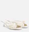 Jimmy Choo Siva 50 Embellished Satin Mules In White