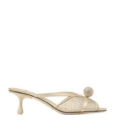 Jimmy Choo Siva 50 Heeled Mules In Animal Print