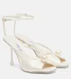 Jimmy Choo 95mm Siva Pearl-embellished Sandals In White